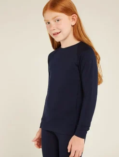 Kids' Merino 200 Oasis Long Sleeve Crew Neck Thermal Top-Icebreaker New