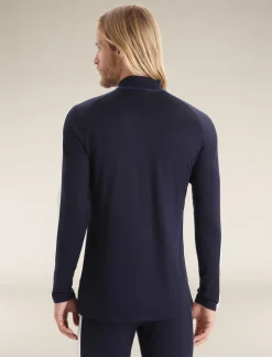 Icebreaker Men's 200 Sonebula Long Sleeve High Neck Thermal Top MidnightNavy/RoyalNavy Cheap