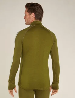 Icebreaker Men's 260 ZoneKnit™ Long Sleeve Half Zip Thermal Top Algae Outlet