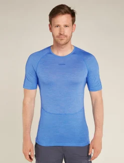 Icebreaker Men's 125 ZoneKnit™ Short Sleeve Crewe Thermal Top Baja/Brilliant Store