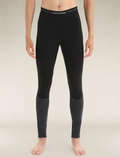 Icebreaker Men's 125 ZoneKnit™ Thermal Leggings Black/JetHeather Outlet