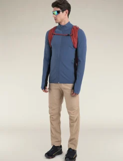 Icebreaker Men's Descender Long Sleeve Zip Jacket Dawn/Black Cheap