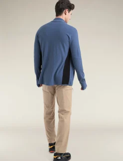 Icebreaker Men's Descender Long Sleeve Zip Jacket Dawn/Black Cheap