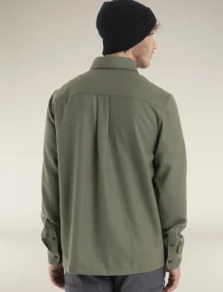 Icebreaker Men's Merino 200 Dawnder Long Sleeve Flannel Shirt Loden Shop