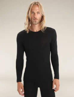 Icebreaker Men's Merino 175 Everyday Long Sleeve Crew Neck Thermal Top Black Online