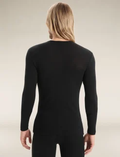 Icebreaker Men's Merino 175 Everyday Long Sleeve Crew Neck Thermal Top Black Online