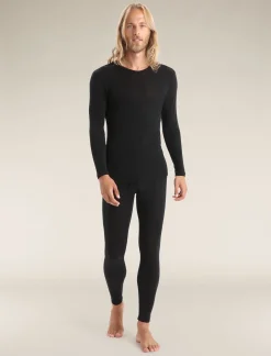 Icebreaker Men's Merino 175 Everyday Long Sleeve Crew Neck Thermal Top Black Online