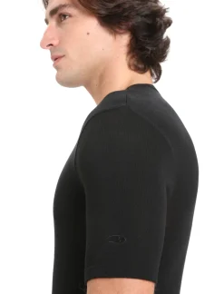 Icebreaker Men's Merino 175 Everyday Short Sleeve Crew Neck Thermal Top Black Best