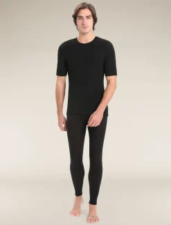 Icebreaker Men's Merino 175 Everyday Short Sleeve Crew Neck Thermal Top Black Best