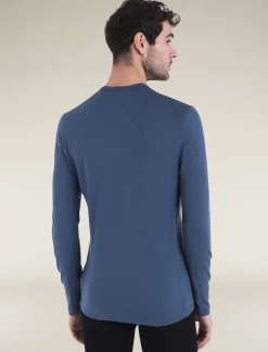 Icebreaker Men's Merino 200 Oasis Long Sleeve Crewe Thermal Top Horizon Light Dawn Sale