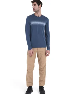 Icebreaker Men's Merino 200 Oasis Long Sleeve Crewe Thermal Top Horizon Light Dawn Sale