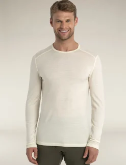 Icebreaker Men's Merino 200 Oasis Long Sleeve Crew Neck Thermal Top Undyed Cheap