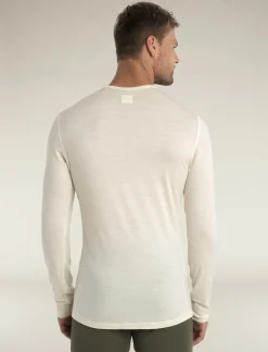 Icebreaker Men's Merino 200 Oasis Long Sleeve Crew Neck Thermal Top Undyed Cheap