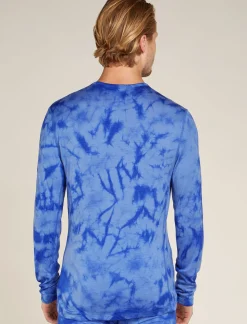 Men's Merino 200 Oasis Long Sleeve Crewe Thermal Top Cloud Dye-Icebreaker Outlet