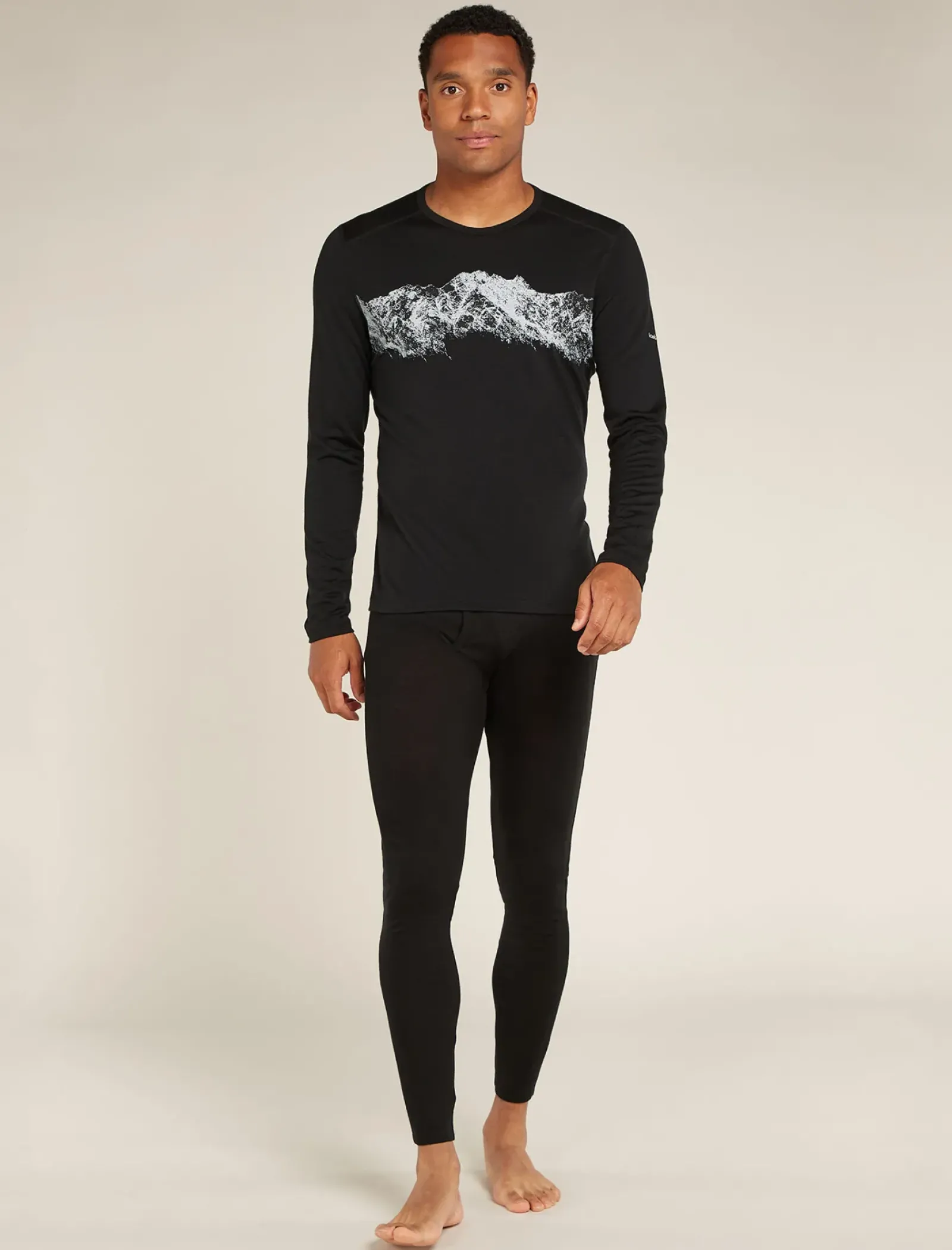 Men's Merino 200 Oasis Long Sleeve Crewe Thermal Top Remarkables-Icebreaker Clearance