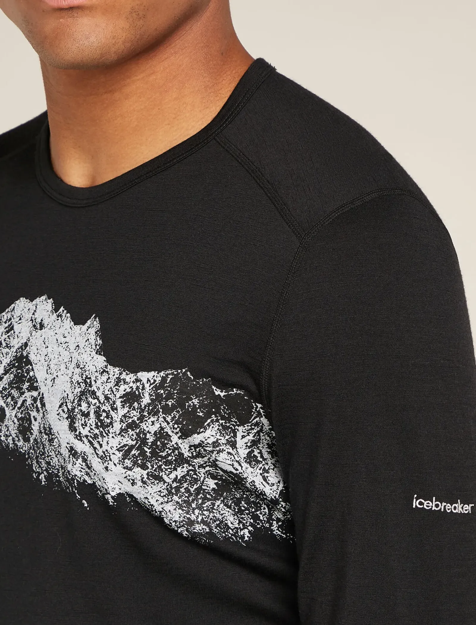 Men's Merino 200 Oasis Long Sleeve Crewe Thermal Top Remarkables-Icebreaker Clearance