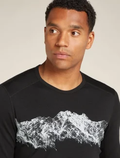 Men's Merino 200 Oasis Long Sleeve Crewe Thermal Top Remarkables-Icebreaker Clearance