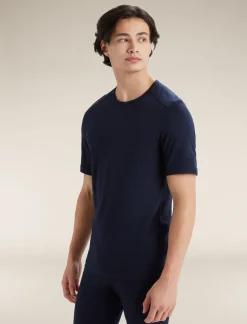 Icebreaker Men's Merino 200 Oasis Short Sleeve Crew Neck Thermal Top MidnightNavy Best Sale