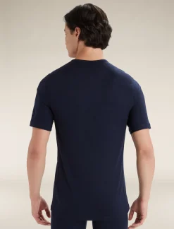 Icebreaker Men's Merino 200 Oasis Short Sleeve Crew Neck Thermal Top MidnightNavy Best Sale