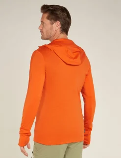 Icebreaker Men's Merino 260 Quantum Long Sleeve Zip Hoodie Blaze Outlet
