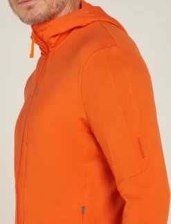 Icebreaker Men's Merino 260 Quantum Long Sleeve Zip Hoodie Blaze Outlet