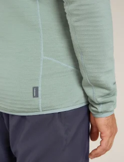 Icebreaker Men's Merino 400 RealFleece™ Descender Long Sleeve Zip Galaxy/Moss New