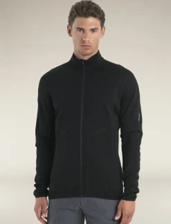 Icebreaker Men's Merino 560 Realfleece™ Elemental Long Sleeve Zip Black Discount