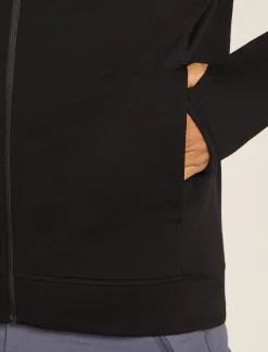 Icebreaker Men's Merino 360 Realfleece™ Elemental Long Sleeve Zip Hoodie Black Cheap