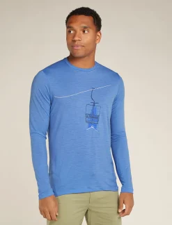 Icebreaker Men's Merino 150 Tech Lite Long Sleeve T-Shirt Bear Lift Baja Cheap