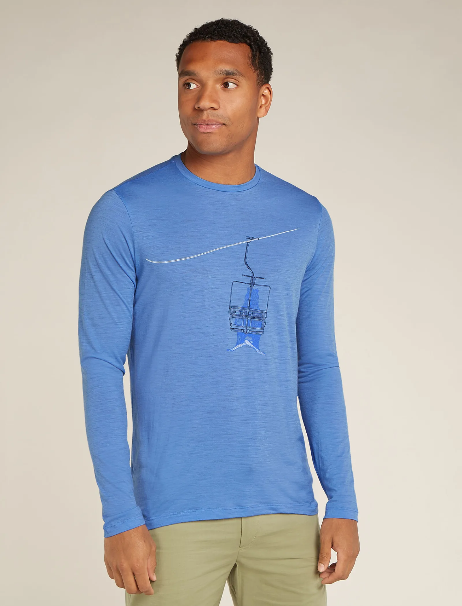 Icebreaker Men's Merino 150 Tech Lite Long Sleeve T-Shirt Bear Lift Baja Cheap