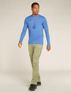 Icebreaker Men's Merino 150 Tech Lite Long Sleeve T-Shirt Bear Lift Baja Cheap