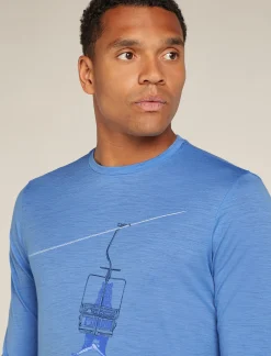 Icebreaker Men's Merino 150 Tech Lite Long Sleeve T-Shirt Bear Lift Baja Cheap