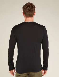 Icebreaker Men's Merino 150 Tech Lite Long Sleeve T-Shirt Bear Lift Black Flash Sale