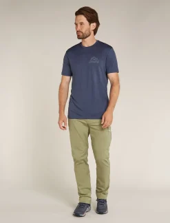 Icebreaker Men's Merino 150 Tech Lite Short Sleeve T-Shirt IB Back Pack Graphite Outlet