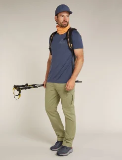 Icebreaker Men's Merino 150 Tech Lite Short Sleeve T-Shirt IB Back Pack Graphite Outlet