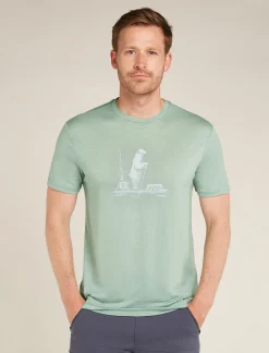Icebreaker Men's Merino 150 Tech Lite Short Sleeve T-Shirt Polar Paddle Moss Shop