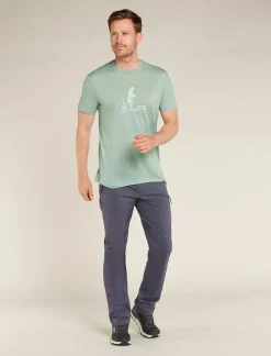 Icebreaker Men's Merino 150 Tech Lite Short Sleeve T-Shirt Polar Paddle Moss Shop