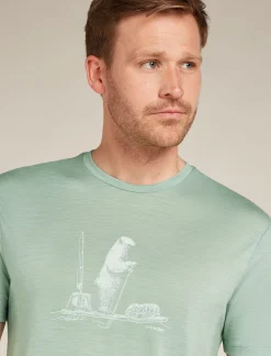 Icebreaker Men's Merino 150 Tech Lite Short Sleeve T-Shirt Polar Paddle Moss Shop