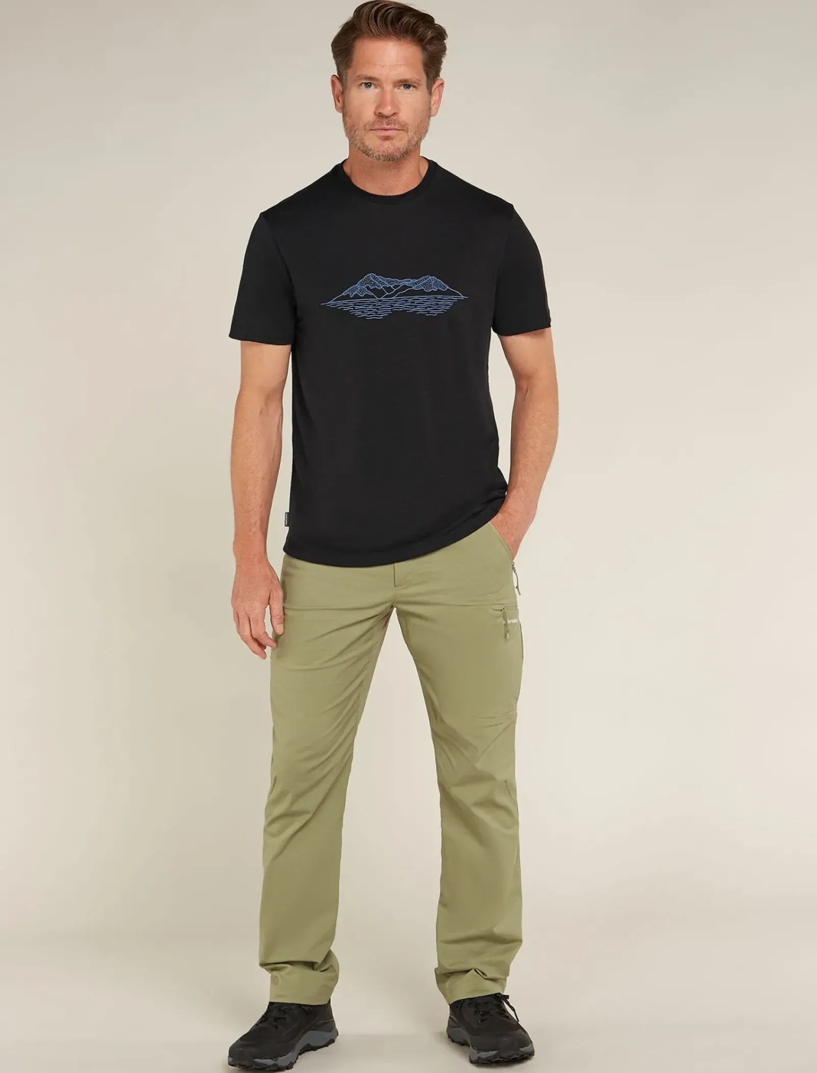 Men's Merino 150 Tech Lite Short Sleeve T-Shirt Pukaki Reflected-Icebreaker Best