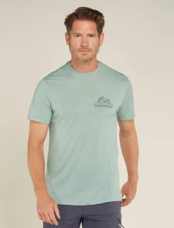 Icebreaker Men's Merino 150 Tech Lite Short Sleeve T-Shirt IB Back Pack Moss Store