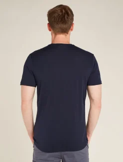 Icebreaker Men's Merino 150 Tech Lite Short Sleeve T-Shirt Van Life MidnightNavy Fashion