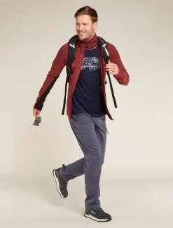 Icebreaker Men's Merino 150 Tech Lite Short Sleeve T-Shirt Van Life MidnightNavy Fashion