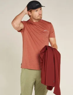 Men's Merino 150 Tech Lite Short Sleeve T-Shirt Single Line Camp-Icebreaker Discount