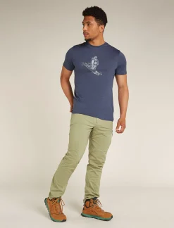 Icebreaker Men's Merino 150 Tech Lite Short Sleeve T-Shirt Skiing Yeti Graphite Outlet