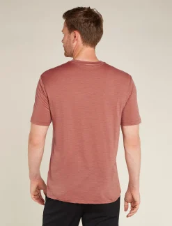 Icebreaker Men's Merino 150 Tech Lite Short Sleeve Relaxed Pocket T-Shirt CedarWood Outlet