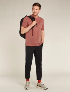 Icebreaker Men's Merino 150 Tech Lite Short Sleeve Relaxed Pocket T-Shirt CedarWood Outlet