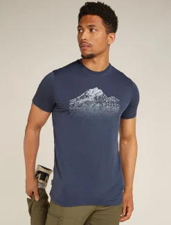 Icebreaker Men's Merino 150 Tech Lite Short Sleeve T-Shirt Rising Light Graphite Discount