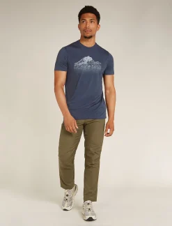 Icebreaker Men's Merino 150 Tech Lite Short Sleeve T-Shirt Rising Light Graphite Discount