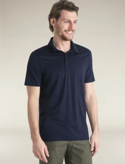 Icebreaker Men's Merino 150 Tech Lite Short Sleeve Polo MidnightNavy Fashion