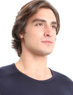 Icebreaker Men's Merino 260 Tech Long Sleeve Crew Neck Thermal Top MidnightNavy Cheap